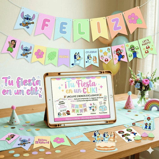Tu fiesta en un Clik! Kit imprimibles.